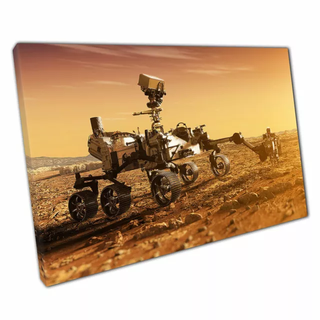 Mars Rover Perseverance Mission Red Planet Space Exploration Print Canvas