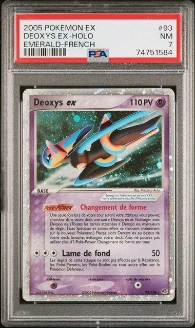 Carte Pokémon Deoxys EX 93/106 PSA 7 EX Emeraude - FR 🔥