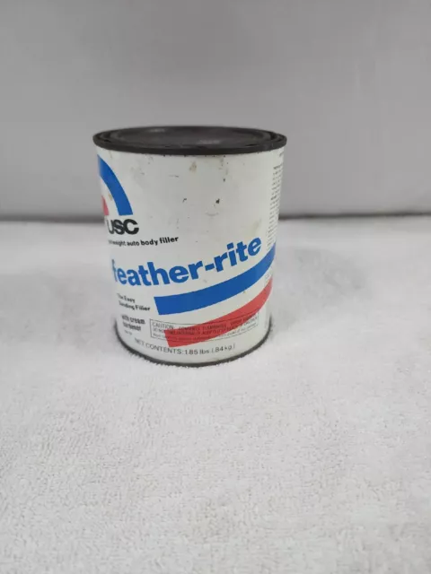 Vintage USC Feather-Rite Autobody Filler  1.85 lbs with Cream Hardener