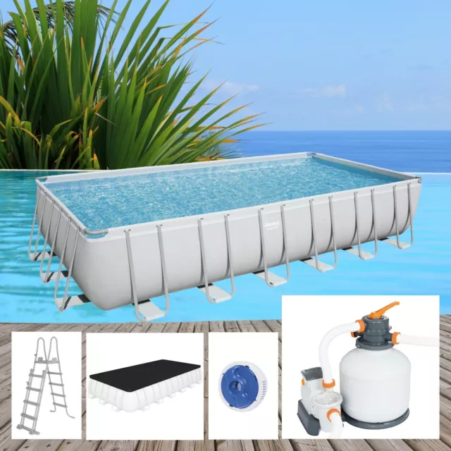 Bestway Power Steel 732x366x132cm Pool mit Sandfilteranlage und Zubehör