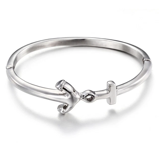 Nuevo brazalete de flecha simple de acero inoxidable para joyería ropa de mano popular