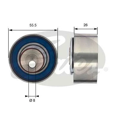 GATES Poulie Courroie Convient pour Alfa Romeo Mito Fiat 500 Doblo Fiorino