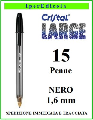 PENNE BIC CRISTAL A SFERA 1MM NERO 50 PEZZI SCUOLA UFFICIO 