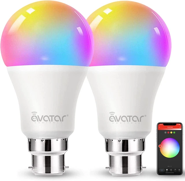 Smart Birn Alexa Glühbirnen B22 Bajonett, farbwechselnde WiFi LED Lampe Glühbirnen