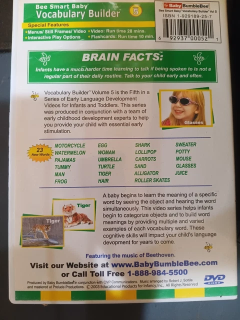 BEE SMART BABY Vocabulary Builder Volume 5 28 10 PicClick CA BEE SMART BABY Vocabulary Builder Volume 5 28 10 PicClick CA