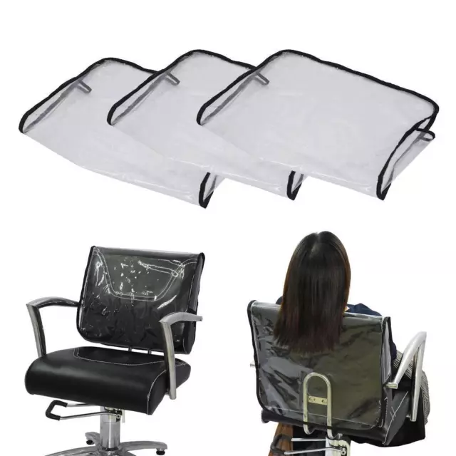 3pcs Barber Chair Back Covers Salon De Coiffure Beauté PVC Couverture De