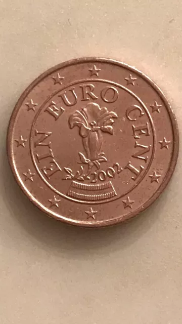 1 Cent Münze Österreich 2002 Sehr Gut Erhaltene Seltene Münze