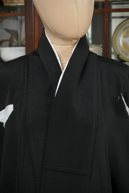 Dear Vanilla Japanese Silk Tomesode Kimono Women's Authentic Japan Vintage Mint 3