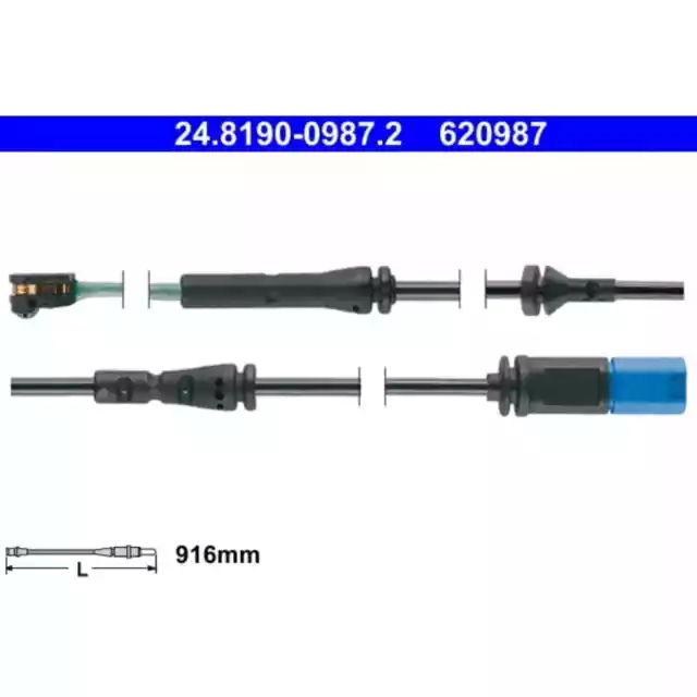 Warnkontakt Bremsbelagverschleiß ATE 24.8190-0987.2 für BMW 7er 8