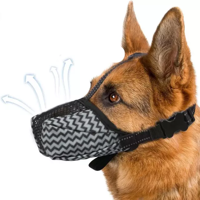 Dog Muzzle, Air Mesh Breathable Muzzle C2M2