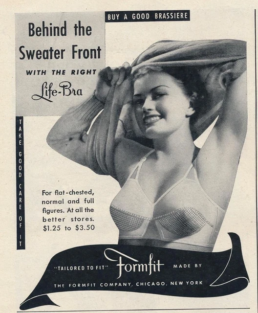 Magazine Ad - 1943 - Formfit Bra's - World War 2 - Life-Bra - (#4)
