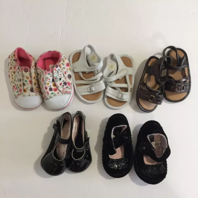 Genuine Kids and Other Brands Baby Shoes - Lot of 5 Pairs - Size 3