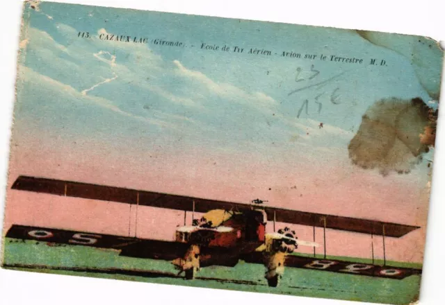 CPA CAZEAUX-LAC-School of Aircraft Fire on Earth (176801)