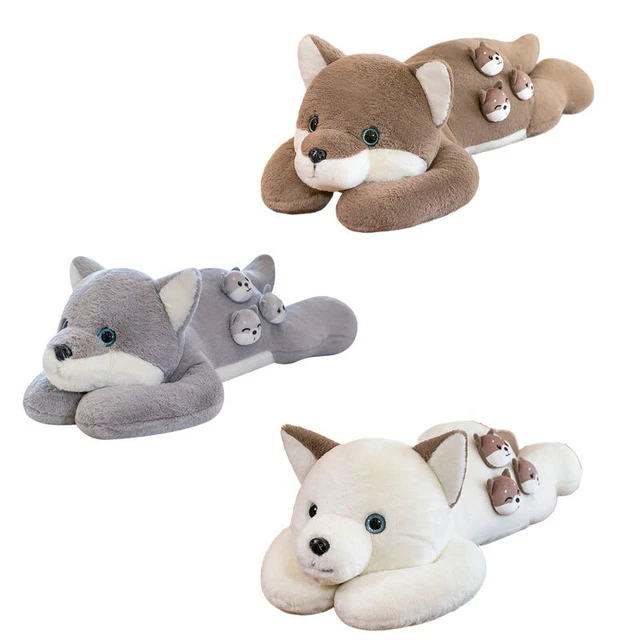PREMIUM QUALITY PLUSH Husky Pillow Soft And Huggable Stuffed