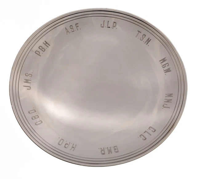 Tiffany & Co. Makers 8"" Sterling Silver Cookie Feet Plate 23117