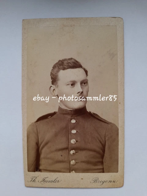 CdV Bregenz 1870er Soldat Offizier KuK Vorarlberg Österreich