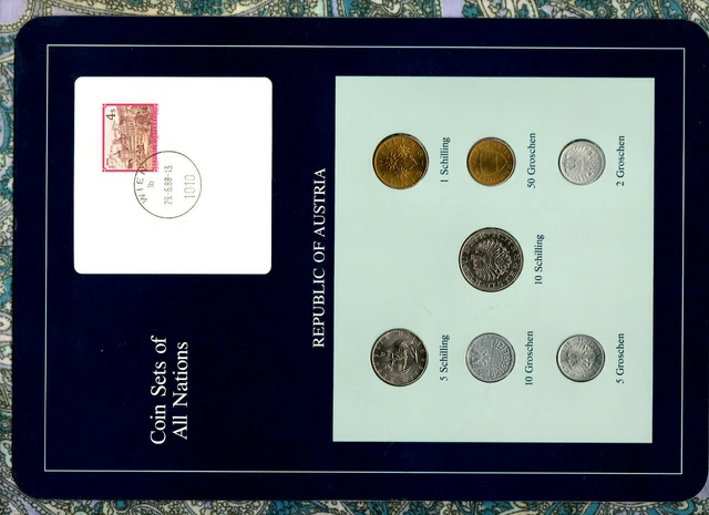Coin Sets of All Nations Austria UNC 1986-1987 5 Groschen 1986
