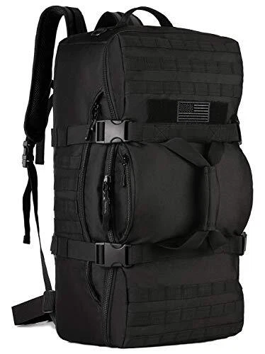 Tactical Travel Backpack 60L Military MOLLE Duffel Bag (Rain Cover & Patch