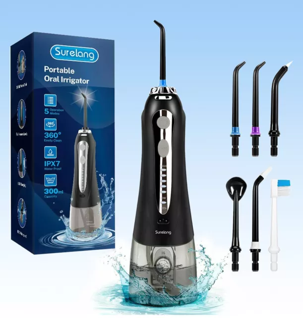 Cordless Water Flosser Jet Dental Electric Oral Irrigator Teeth Cleaner Waterpik