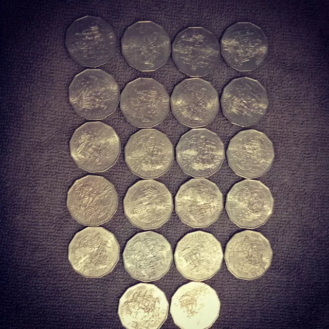 1988 Australia Bicentenary 50c Coin Circulated LOT x 23 PSF