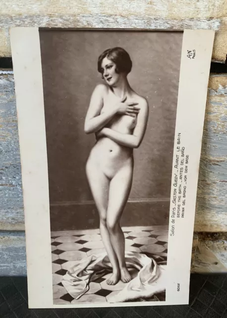 JUGENDSTIL GLAMOUR NUDE Salon De Paris RP POSTKARTE von GASTON GUEDY SP.A c1910