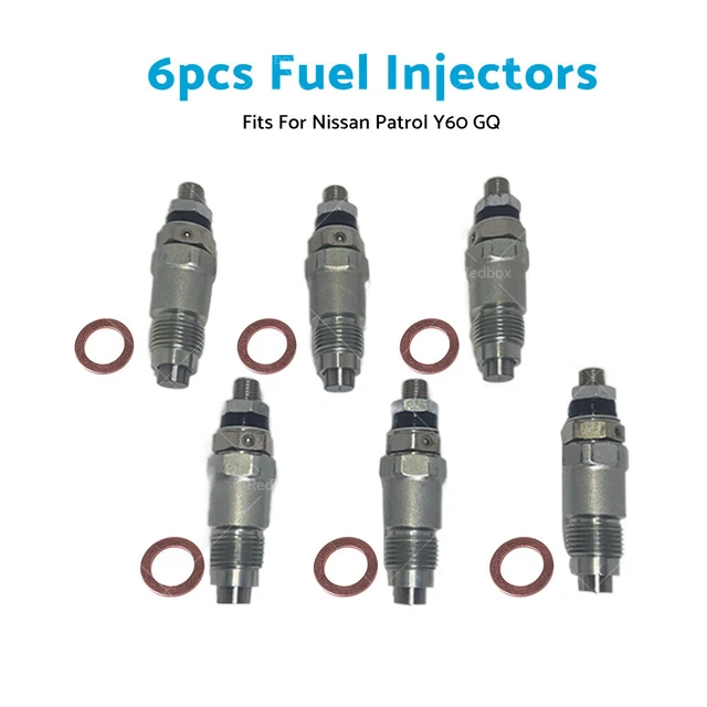 R28 Injector 6X DIESEL FUEL Injectors For Nissan Patrol GQ Y60 RD28/RD28ETI ...