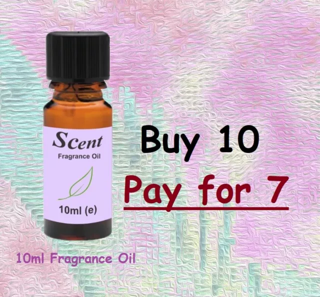 10ml FRAGRANCE OILS- Buy 10, Get 3 Free for Candles, Diffusers, Oil Burners etc.