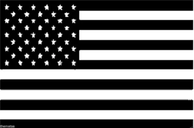 Usa American Flag Black Subdued Helmet Bumper Sticker Decal Made In Usa