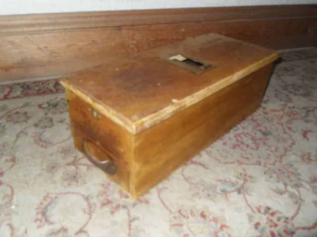 Antique / Vintage Wooden Till Cashier Register Drawer Brass fittings, No Key