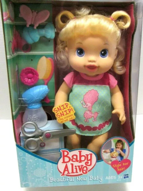 HASBRO BABY ALIVE Beautiful Now Baby 2011 Retired Hairdresser