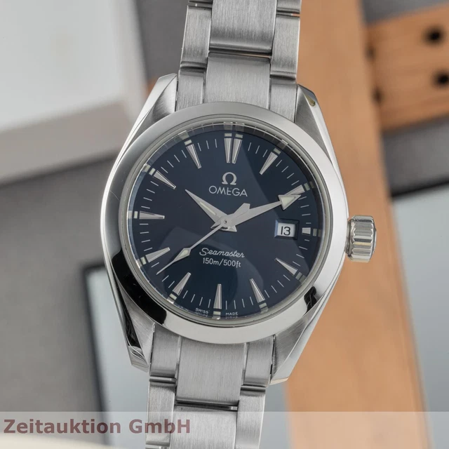 Omega Seamaster Aqua Terra 150M Dark Blue Edelstahl Damenuhr Ref. 2577.80.00