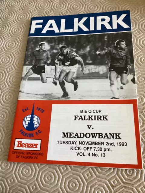 1993/94 Falkirk v Meadowbank  B&Q Cup Semi Final