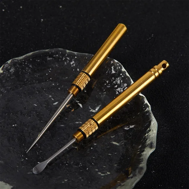 Brass integrated double-headed toothpick ear spoon multi-functional toothpick