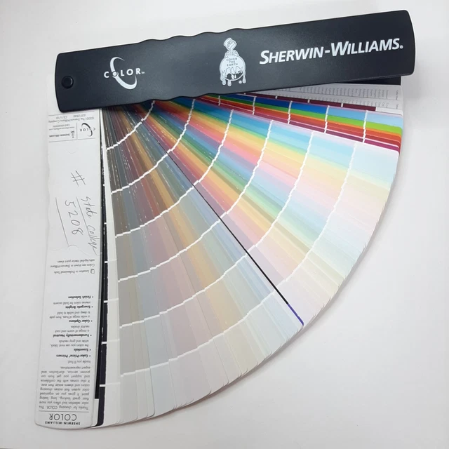 VINTAGE SHERWINWILLIAMS COLOR Code Paint Swatches Book Samples Fan