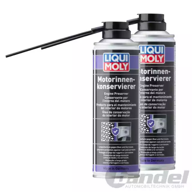 2x 300ml LIQUI MOLY CONSERVANTE INTERNO MOTORE DETERGENTE MOTORE LUBRIFICANTE SPRAY