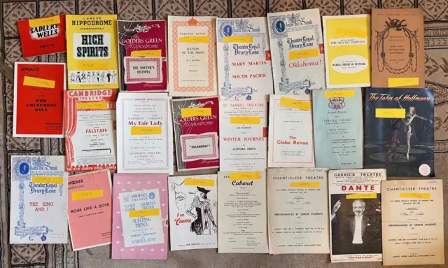 57  West End Theatre  1950 and 1940s Programmes - excellent condition.