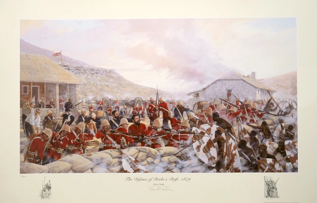 BATTLE OF RORKES Drift Zulu War Vc Art Print 24Th Foot By Simon Smith ...