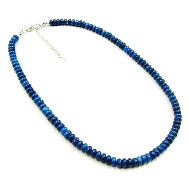 BAILYSBEADS Saphir-Kette Halskette Collier Necklace Rondelle behandelt NL048