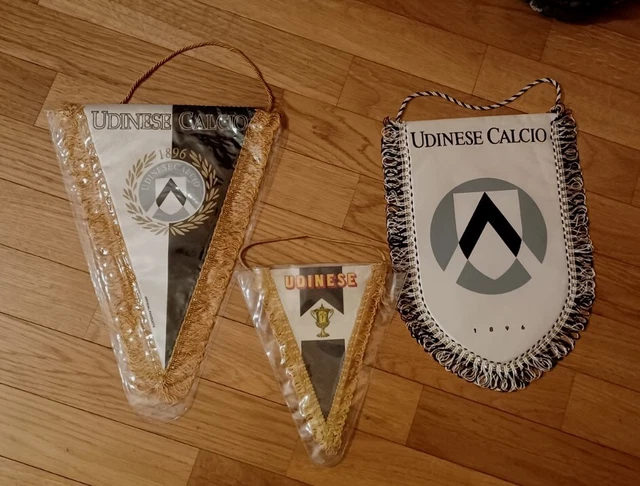 Lotto Gagliardetti Udinese Set Pennants Fanion Wimpel Maglia Udinese Collezione
