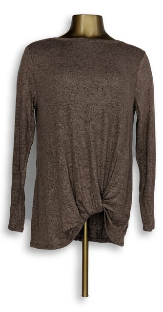 Anybody Women's Sweater Sz XS Hacci Front Twist Taupe Beige A349801
