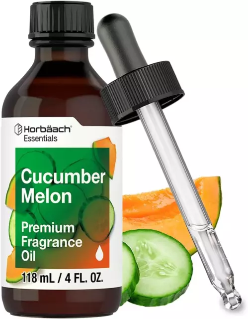 Cucumber Melon Fragrance Oil 4 Fl Oz, Diffusers, Candle and Soap Making Horbaach