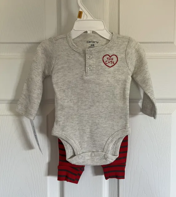 New Baby Girl Boy Clothes Carters Newborn Bodysuit Pants Set 2 PC
