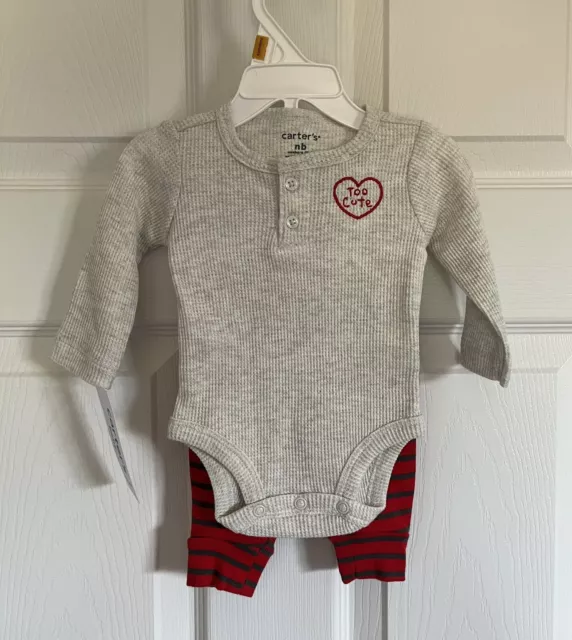 New Baby Girl Boy Clothes Carters Newborn Bodysuit Pants Set 2 PC