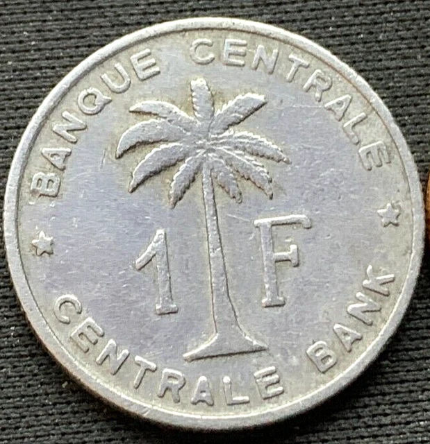 1958 Belgian Congo 1 Franc Coin XF Better Circulated World Coin    #M116