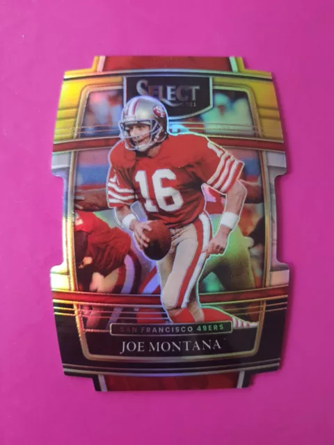 2021 Panini Select NFL #36 Joe Montana - SF 49ers - Black Gold Die-Cut