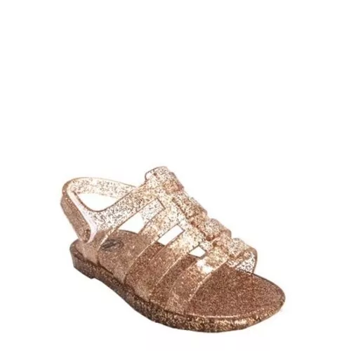 Wonder Nation Infant Toddler Girls Gold Sparkle Jelly Sandal Shoes Size 5 NEW