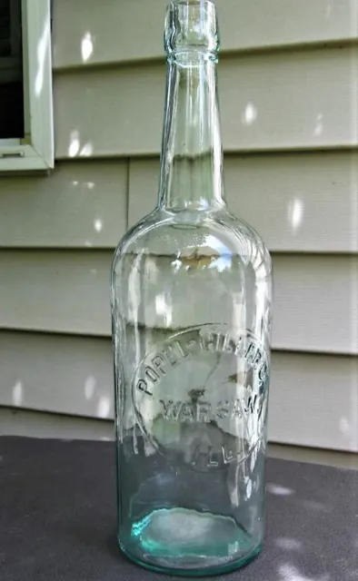 Old Whiskey Bottle - Popel Giller Co Warsaw Illinois