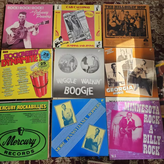 Job Lot 81 x Rockabilly, Rock & Roll - Vinyl LP Album Records Listed All Ex/Ex
