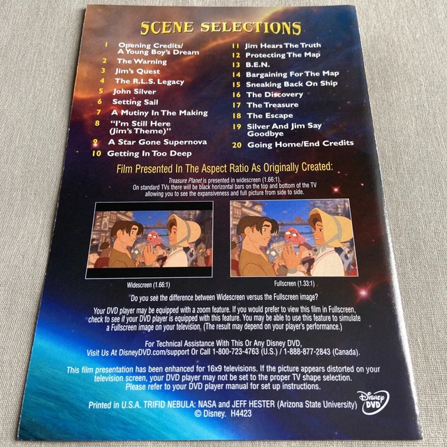 Treasure Planet (DVD, 2002) W Insert Walt Disney Animated Adventure Space Pirate 4