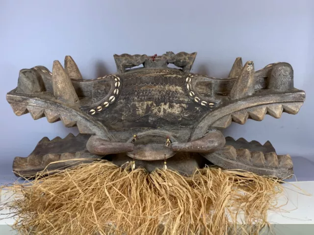 200507 -  LARGE, Rare & Old Tribal used Senufo Firespitter mask - Iv. Coast